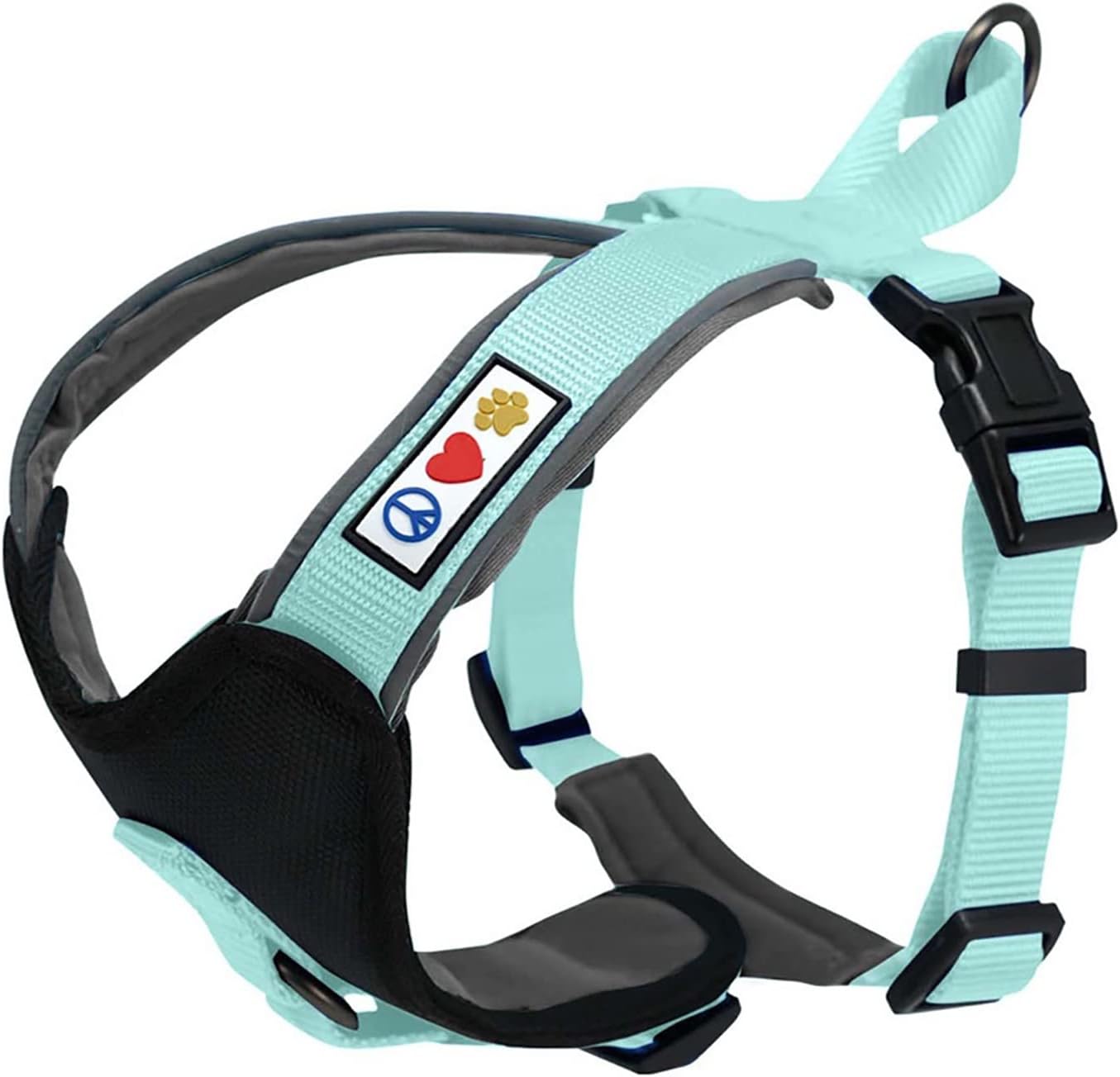 Pawtitas Pet Accessories Adjustable Padded Reflective Dog Harness, Step In Or Vest Harness, Comfort Control Walk, Puppy Trainer, Reduces Pull Tugging, Choking XS Extra Small Teal