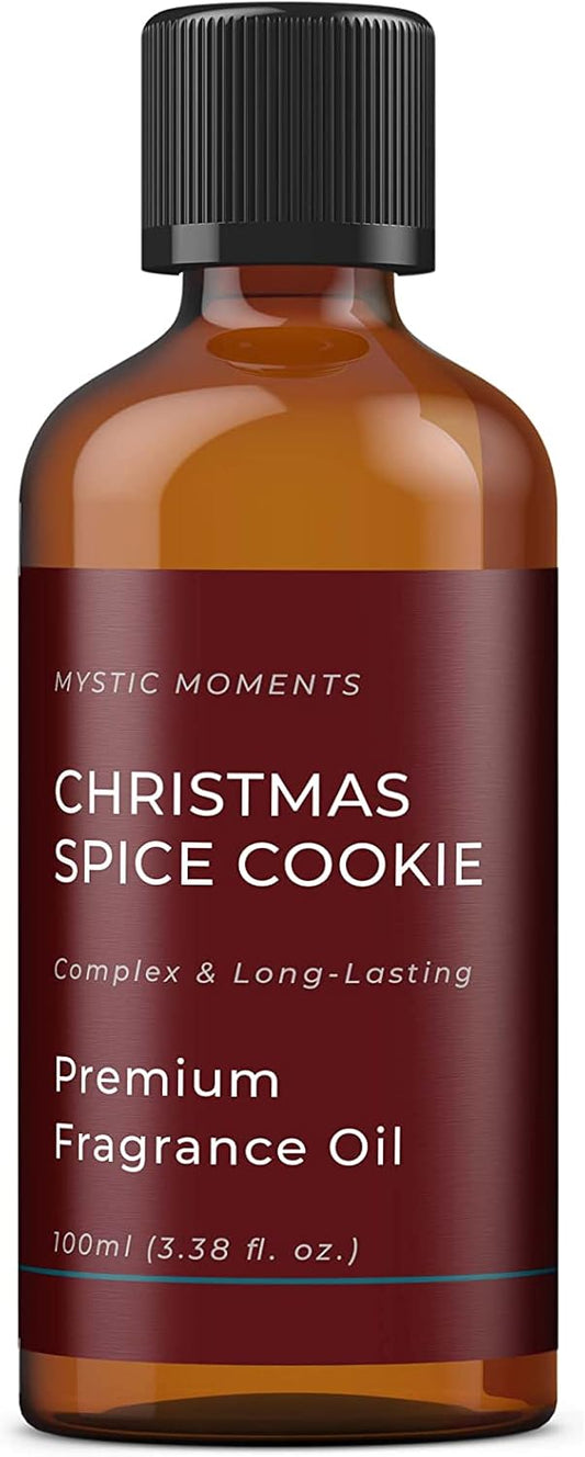 Mystic Moments | Christmas Spice Cookie Fragrance Oil - 100ml - Perfect for Soaps, Candles, Bath Bombs, Oil Burners, Diffusers and Skin & Hair Care Items