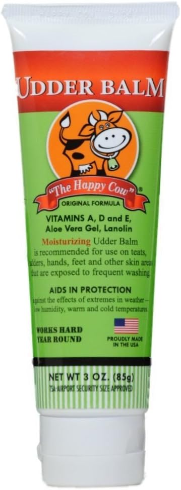 The Happy Cow Moisturizing Udder Balm - 3 Ounce Tube : Beauty & Personal Care