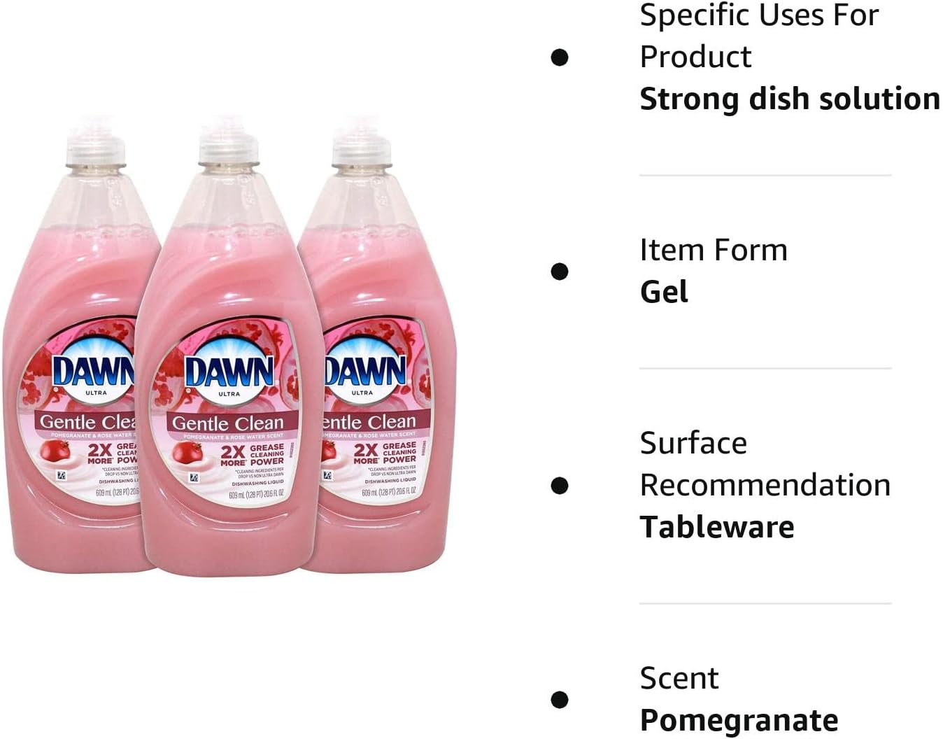 Dawn Gentle Clean Dishwashing Liquid, Pomegranate & Rose Water : Health & Household