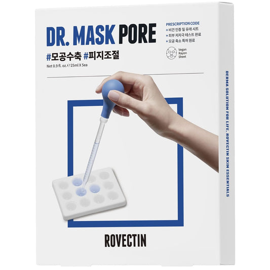 Rovectin Dr. Mask Pore For Sebum Control And Pore Treatment | Face Mask | Korean Sheet Mask | Vegan Skin Care