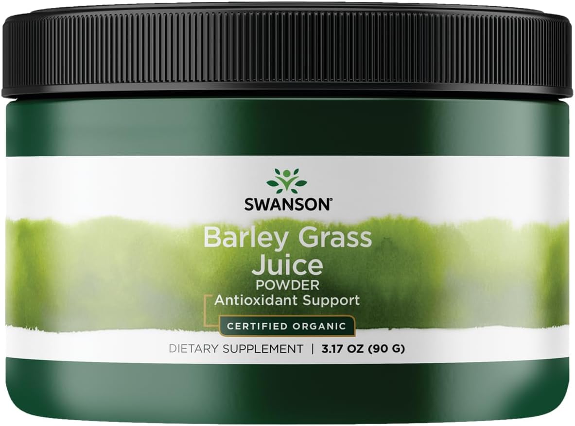 Swanson Certified Organic Barley Grass Juice Powder 3.17 Ounce (90 G) Pwdr