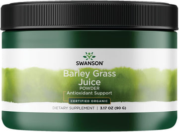 Swanson Certified Organic Barley Grass Juice Powder 3.17 Ounce (90 G) Pwdr