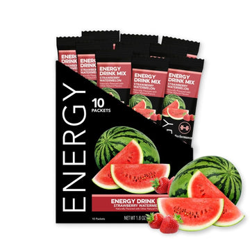Clean Simple Eats Strawberry Watermelon Energy Drink Mix, With 100Mg Caffeine (10 Servings)