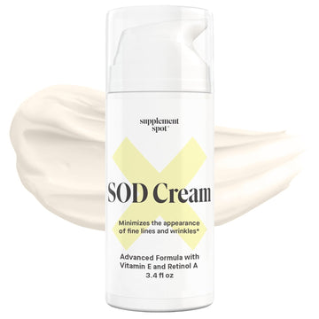 Superoxide Dismutase (Sod) Anti-Aging Cream - Face Moisturizer For Fine Lines & Wrinkles, Smooth & Firm Skin, Youthful Glow, Antioxidant-Rich Skincare, 3.4 Oz