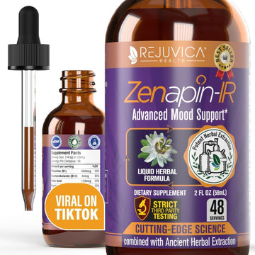 Zenapin IR - All-Natural Advanced Liquid Calming Remedy That Works Fast! | 2X Absorption | Kava Kava, Ashwagandha, Passionflower, Chamomile, B-Vitamins & More