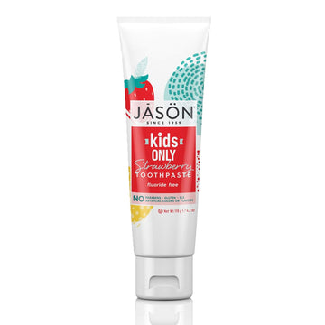 Jason Kids Only Fluoride-Free Toothpaste, Strawberry, 4.2 Oz