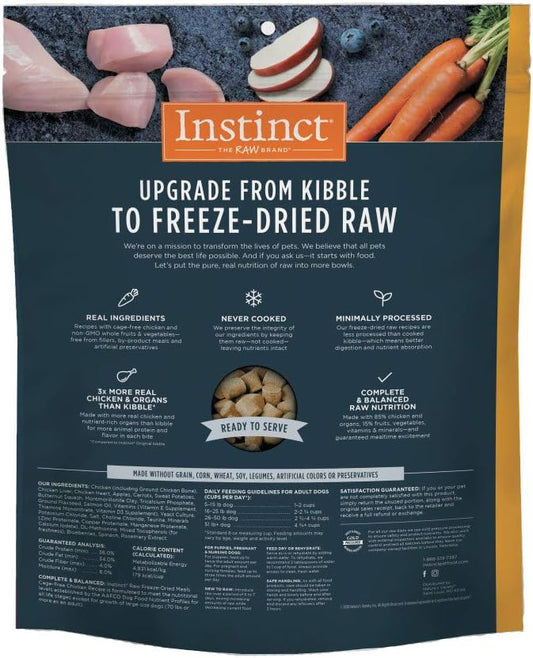Instinct Freeze Dried Raw Meals Grain Free Recipe Dog Food - Chicken, 25 oz