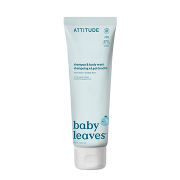 Attitude 2-In-1 Shampoo And Body Wash For Baby, Ewg Verified, Dermatologically Tested, Vegan, Good Night, 8 Fl Oz