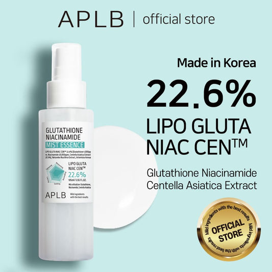 Aplb Glutathione Niacinamide Mist Essence | Lipo Gluta Niac Cen™ 22.6% 3.55 Fl.Oz/Korean Skincare, Replenishing Moisture, Revitalize For Gentle And Improve Skin Texture Through Niacinamide