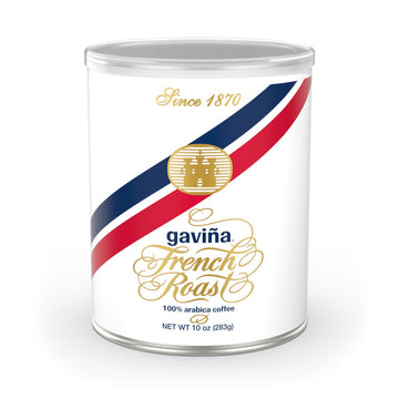 Café Gaviña French Roast Ground Coffee: Rich, Dark Roast Blend- For Espresso Machines, Lattes, And Cappuccinos- 10 Oz Can