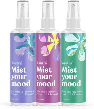 ASUTRA Essential Oil Blend, Multi-Use Aromatherapy Spray Bundle Pack, 4 fl oz (Pack of 3)| for Face, Body, Rooms, Linens | Car, Fabric, and Bathroom Freshener