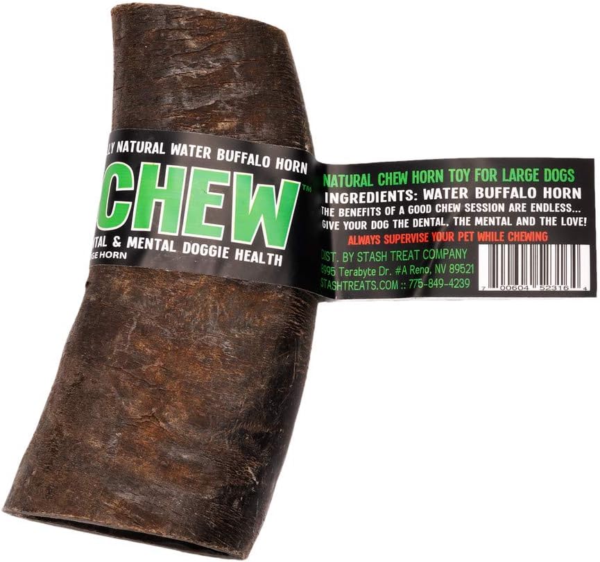 Buba Chew Natural Water Buffalo Horn - Large : Pet Supplies