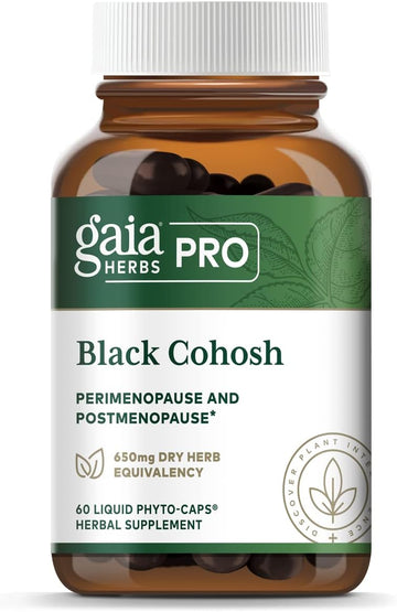 Gaia Pro Black Cohosh - Herbal Supplements For Menopause Support - Supports Hormone Balance For Women - With Organic Black Cohosh - 60 Vegan Liq Phyto-Capsules (60 Servings)