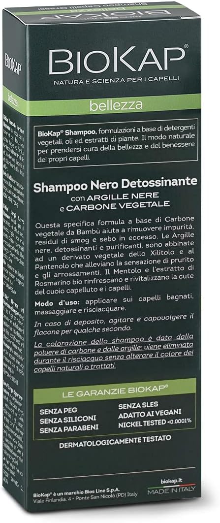 Bios Line Biokap 70755 Detoxifying Shampoo 200 Ml Black