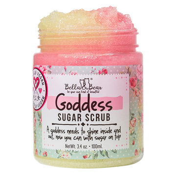 Bella & Bear Goddess Sugar Scrub - 3-In-1 Exfoliator, Body Scrub & Body Wash | Vegan, Cruelty-Free Bliss For Silky Smooth, Radiant Skin
