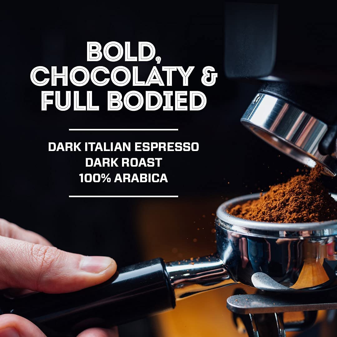 Eight O'Clock Coffee Dark Italian Espresso, 11 Ounce (Pack of 6), Dark Roast Ground Coffee 100% Arabica, Bold & Chocolaty : Eight Oclock Coffee Italian : Grocery & Gourmet Food