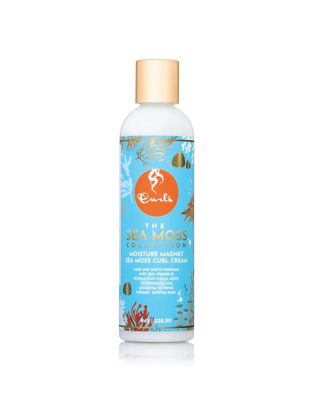 Curls Sea Moss Moisture Magnet Cream - Attracts And Locks In Moisture - Defines, Sculpts Waves, & Controls Frizz - For All Types 8Oz, 1 Count