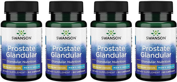 Swanson Raw Prostate Glandular 150 Milligrams 60 Capsules (4 Pack)