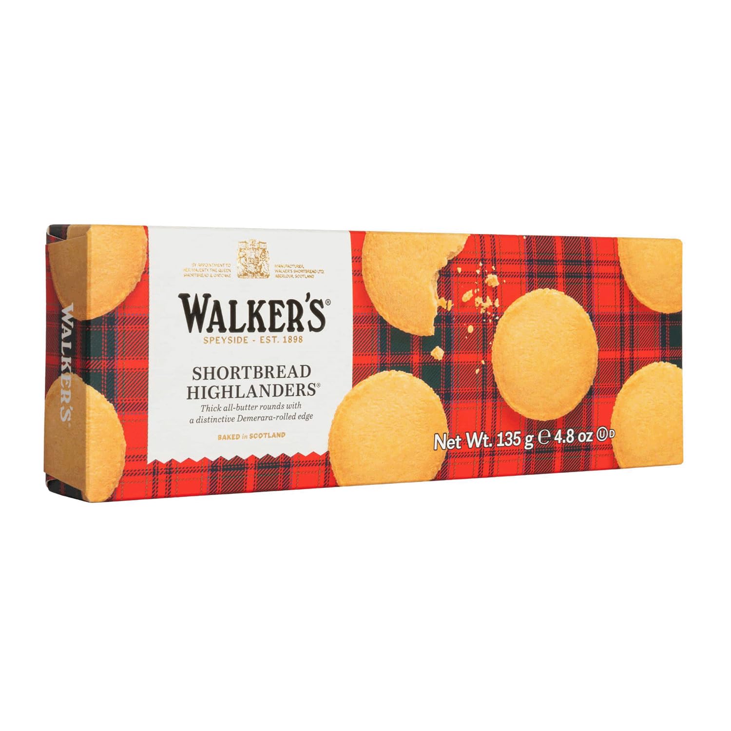 Walker'S Shortbread Highlanders, All-Butter Shortbread Cookies, 4.8 Oz Box