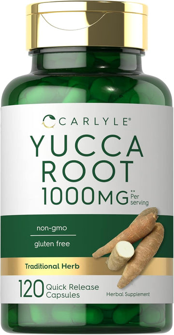 Carlyle Yucca Root Supplement 1000Mg | 120 Capsules | Non Gmo And Gluten Free Extract