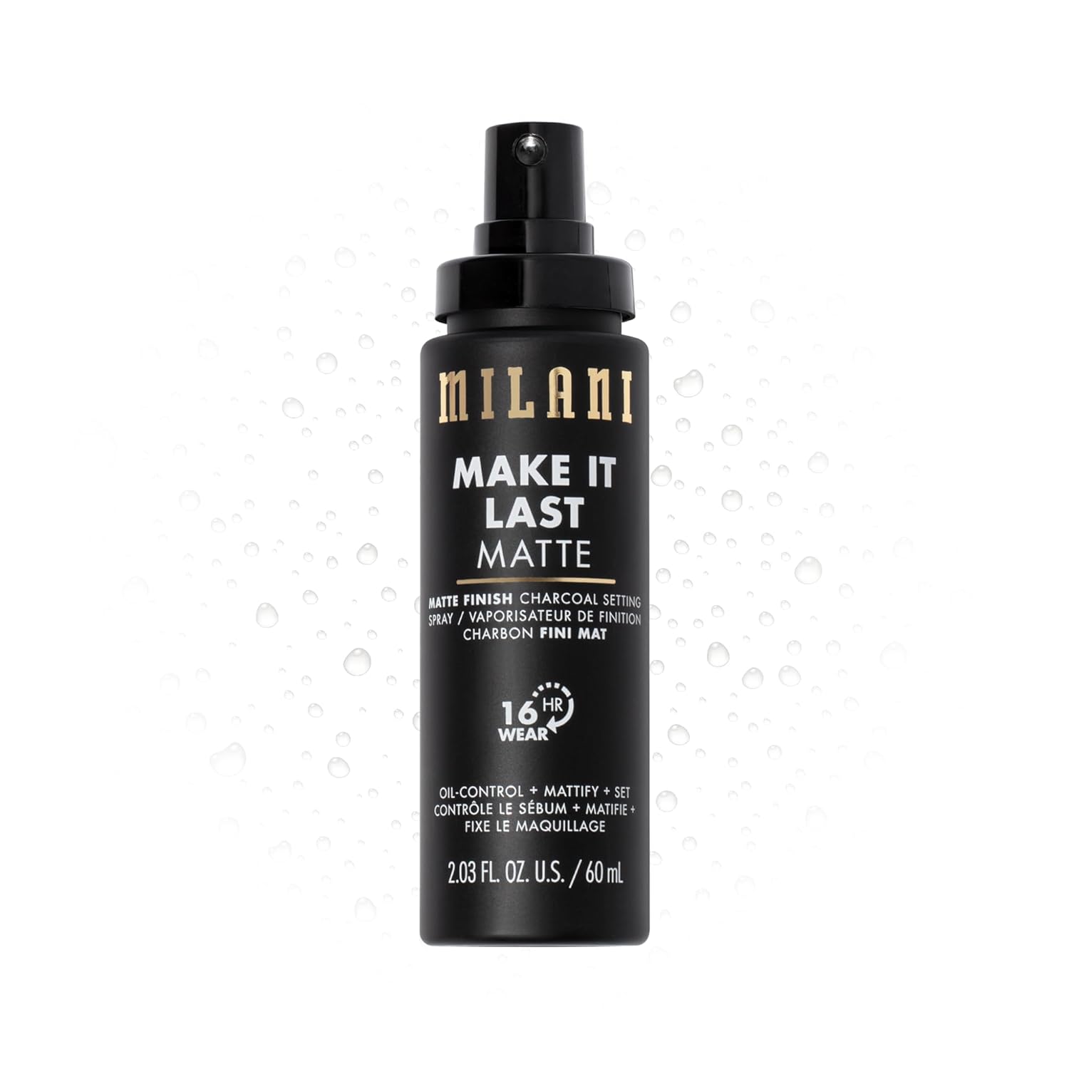 Milani Setting Spray + Primer, Make It Last Matte- Oil Absorbing Charcoal Formula To Control Shine, Matte Finish Setting Spray For Makeup And Primer For Oily Skin, Prime +Correct + Set, 2.03 Fl. Oz