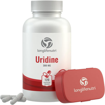 Uridine Monophosphate 300Mg - 120 Veg Caps | Made In Usa | Choline Enhancer For Brain & Memory | Supports Synapses Growth