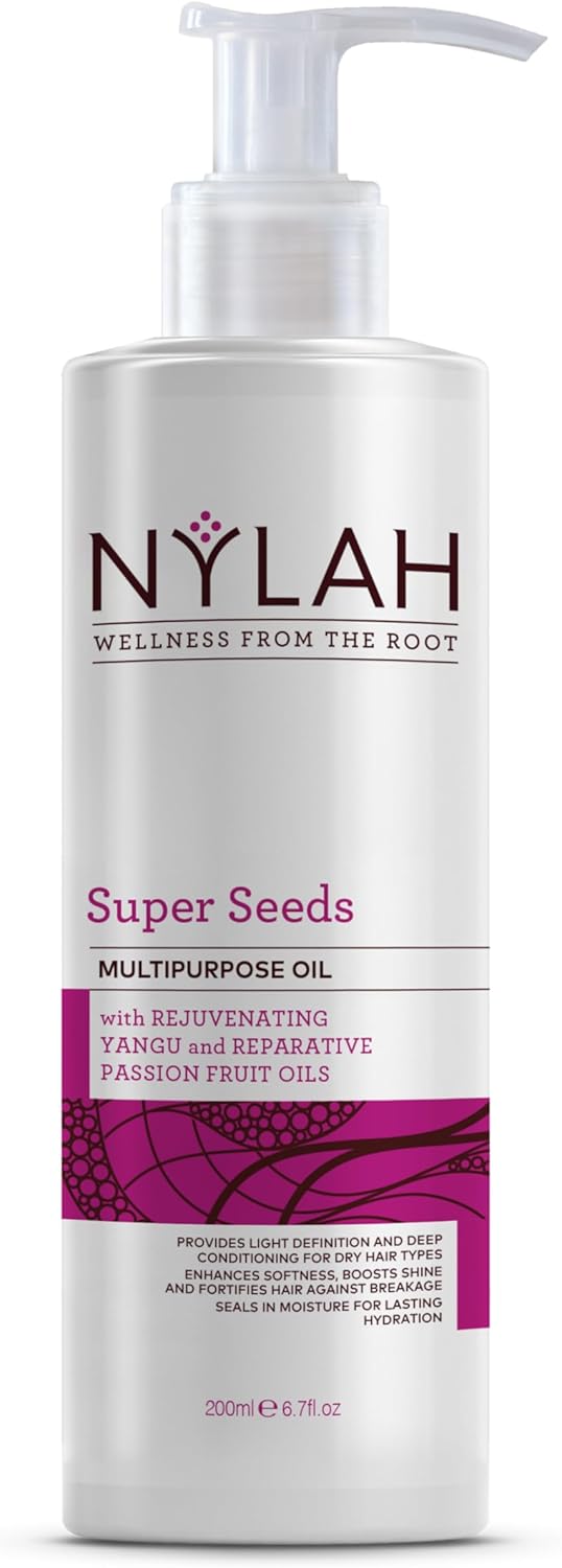 Nylah Super Seed Oil 200Ml Lightweight, Non-Greasy Oil For Protective Styles – Locks In Moisture, Adds Shine & Reduces Frizz For Natural & Afro-Textured Hair