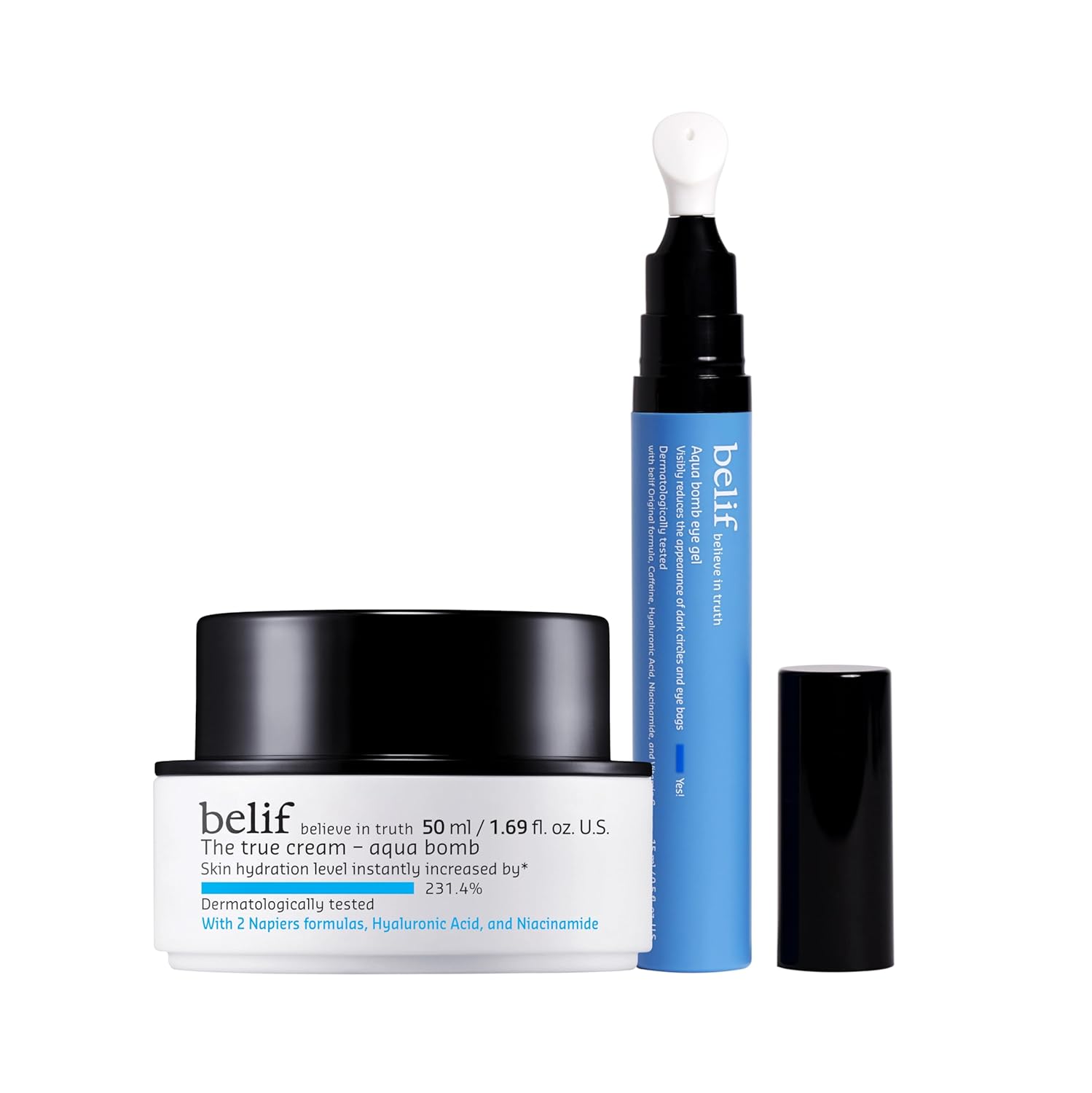 Belif Aqua Bomb Dynamic Duo Care Bundle: Aqua Bomb Cooling Eye Gel & Aqua Bomb 50Ml