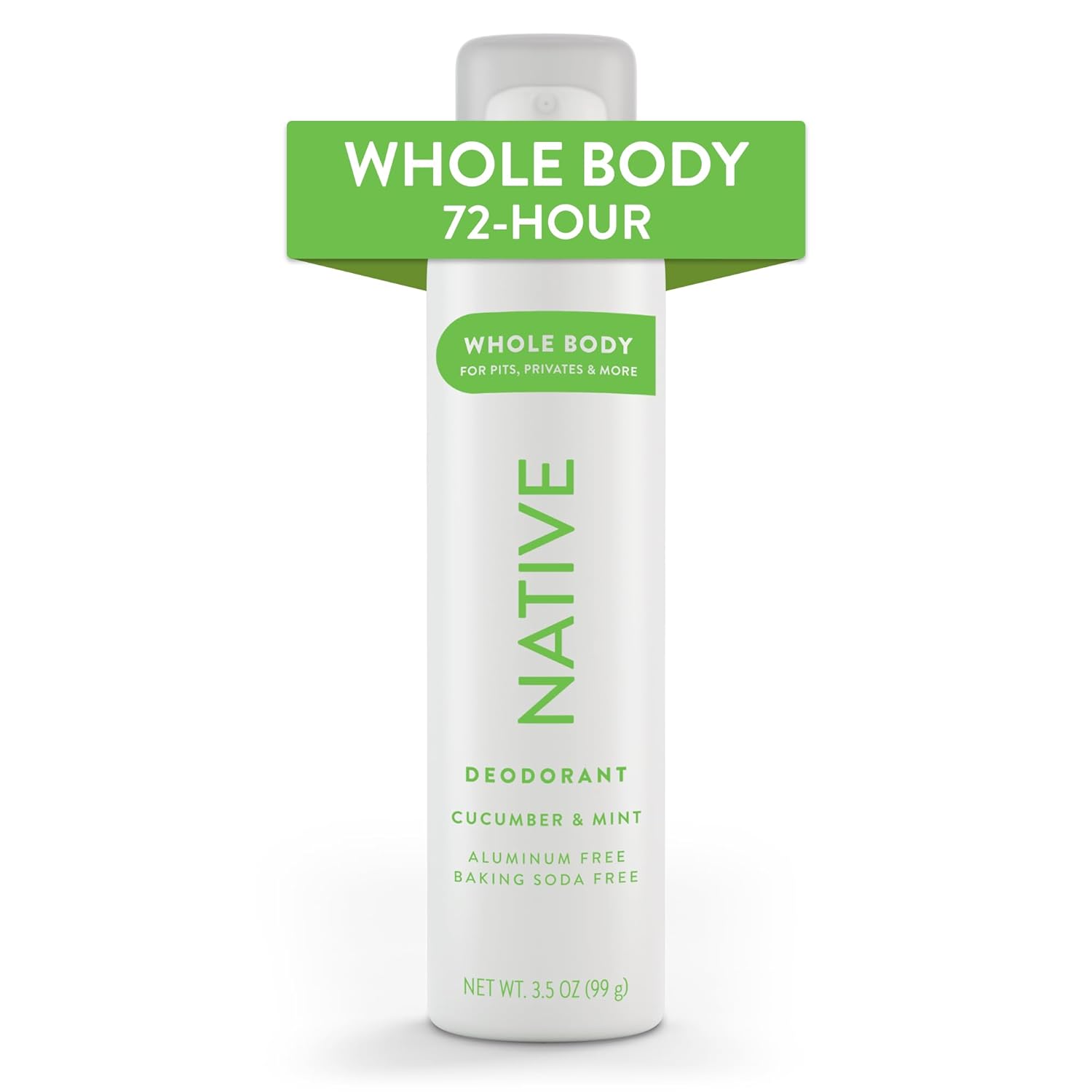 Native Whole Body Deodorant Spray Contains Naturally Derived Ingredients, Deodorant For Women & Men | 72 Hour Odor Protection, Aluminum Free With Coconut Oil And Shea Butter | Cucumber & Mint