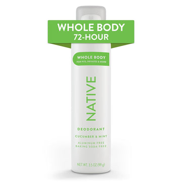 Native Whole Body Deodorant Spray Contains Naturally Derived Ingredients, Deodorant For Women & Men | 72 Hour Odor Protection, Aluminum Free With Coconut Oil And Shea Butter | Cucumber & Mint