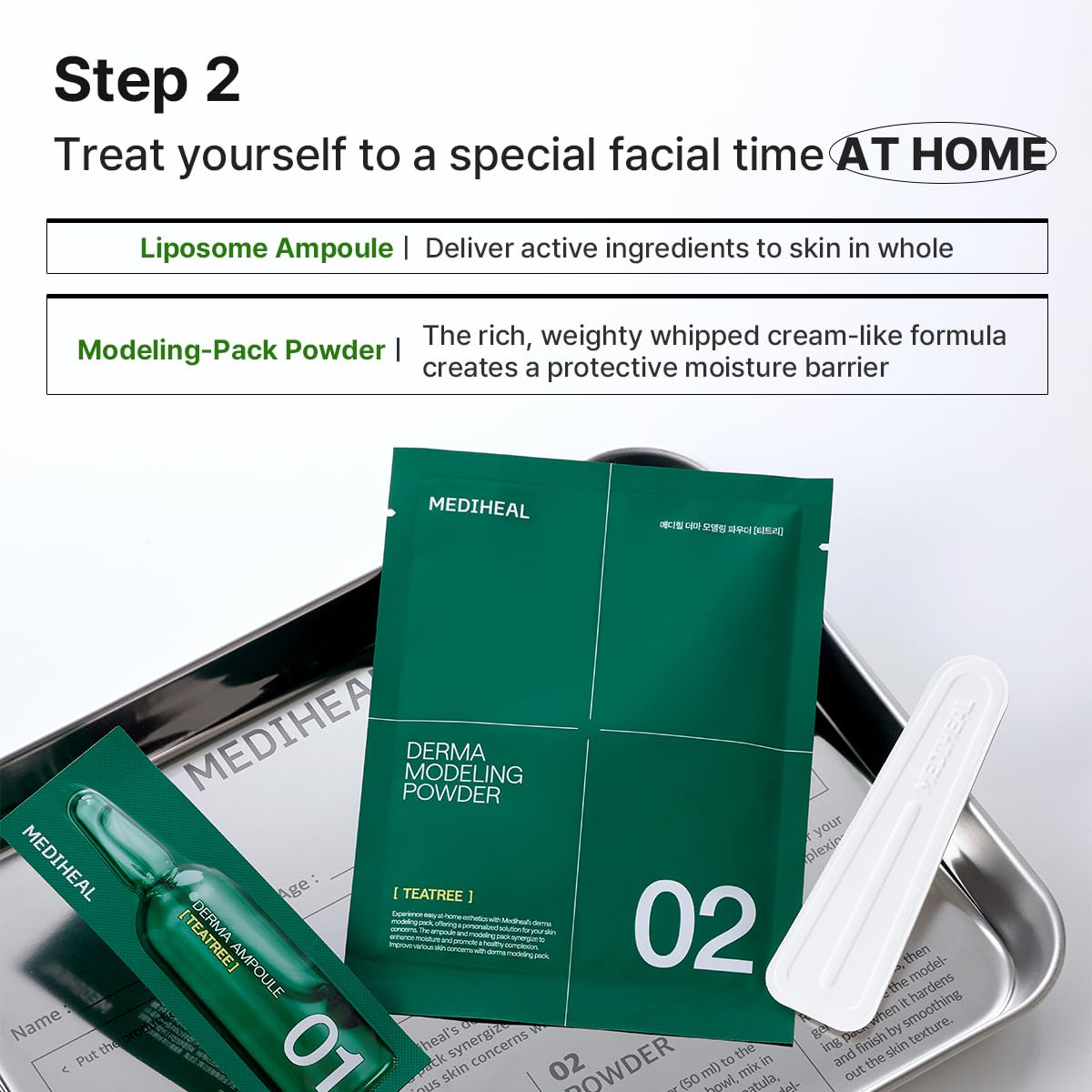 Mediheal Derma Modeling Pack (Teatree) - Rapid Cooling For Soothing Skin - Easy DIY Home Spa Kits, Hydrating Icy Jelly Mask For Skin Refreshment : Beauty & Personal Care