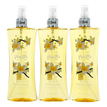 Vanilla By Body Fantasies, 3 Pack 8 Oz Fragrance Body Spray For Women : Beauty & Personal Care