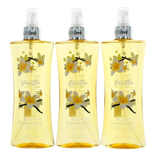 Vanilla By Body Fantasies, 3 Pack 8 Oz Fragrance Body Spray For Women : Beauty & Personal Care