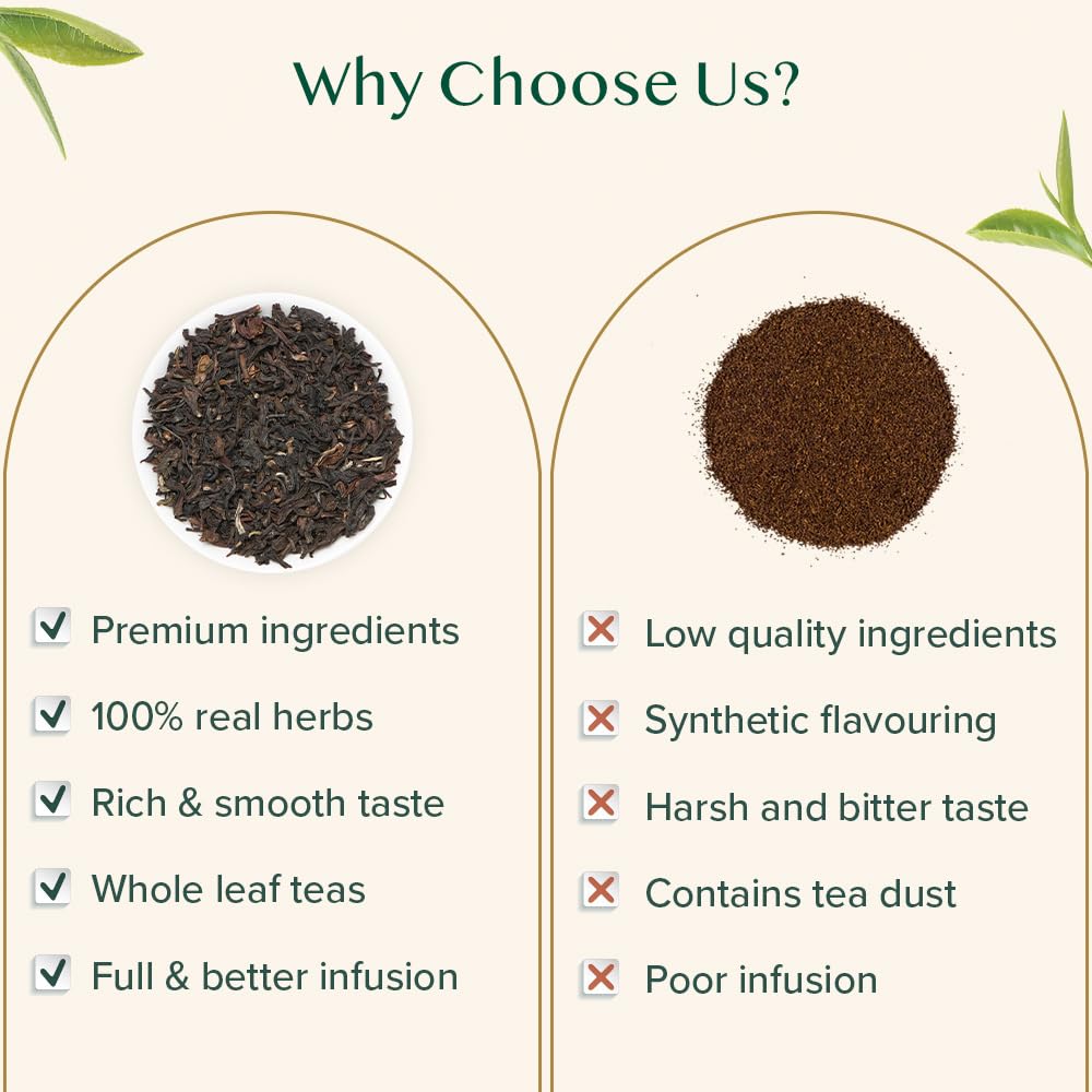 Vahdam, Darjeeling Tea Leaves From Himalayas 170+ Cups (340G/12Oz) Pure Unblended Darjeeling Black Tea, Ftgfop1 Grade Loose Leaf Tea | Packed & Shipped Direct From Source In India