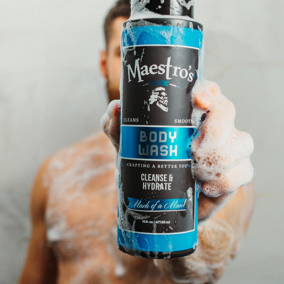 Maestro'S Classic Bath Wash - Conditioning Bath Wash, Cleans And Hydrates, Mark Of Man Blend, 16 Ounce : Beauty & Personal Care