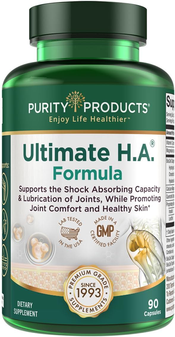 Purity Products Ultimate H.A. Formula - Clinically Studied BioCell Collagen - Dynamic Hyaluronic Acid Support for The Joints and Skin - 90 Count - from