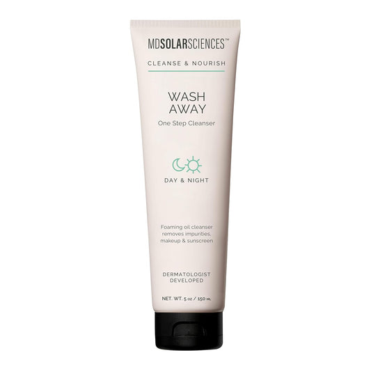 Mdsolarsciences Wash Away One Step Foaming Cleanser Removes Impurities, Makeup & Sunscreen, Dermatologist Developed Vegan Formula With Hyaluronic Acid, Pineapple Extract, Aloe & Vitamin B5
