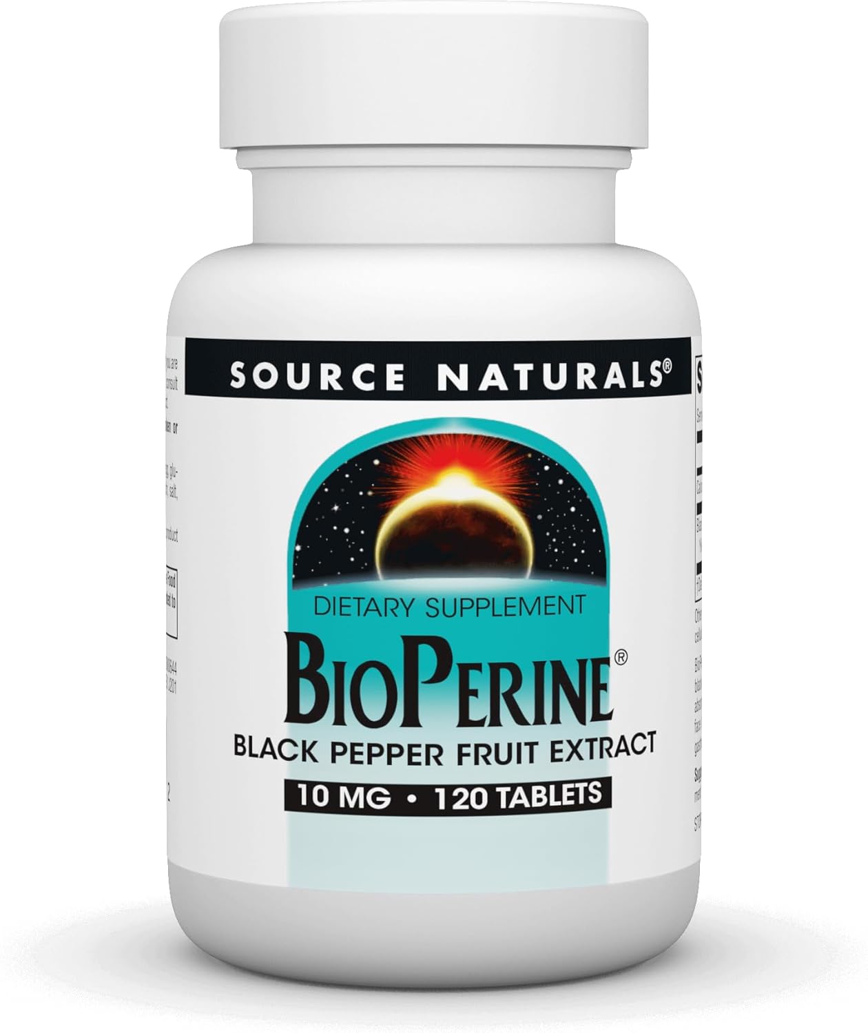 Source Naturals Bioperine - Black Pepper Fruit Extract, Promotes Nutrient Absorption* 10 Mg, 120 Tablets
