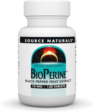 Source Naturals Bioperine - Black Pepper Fruit Extract, Promotes Nutrient Absorption* 10 Mg, 120 Tablets