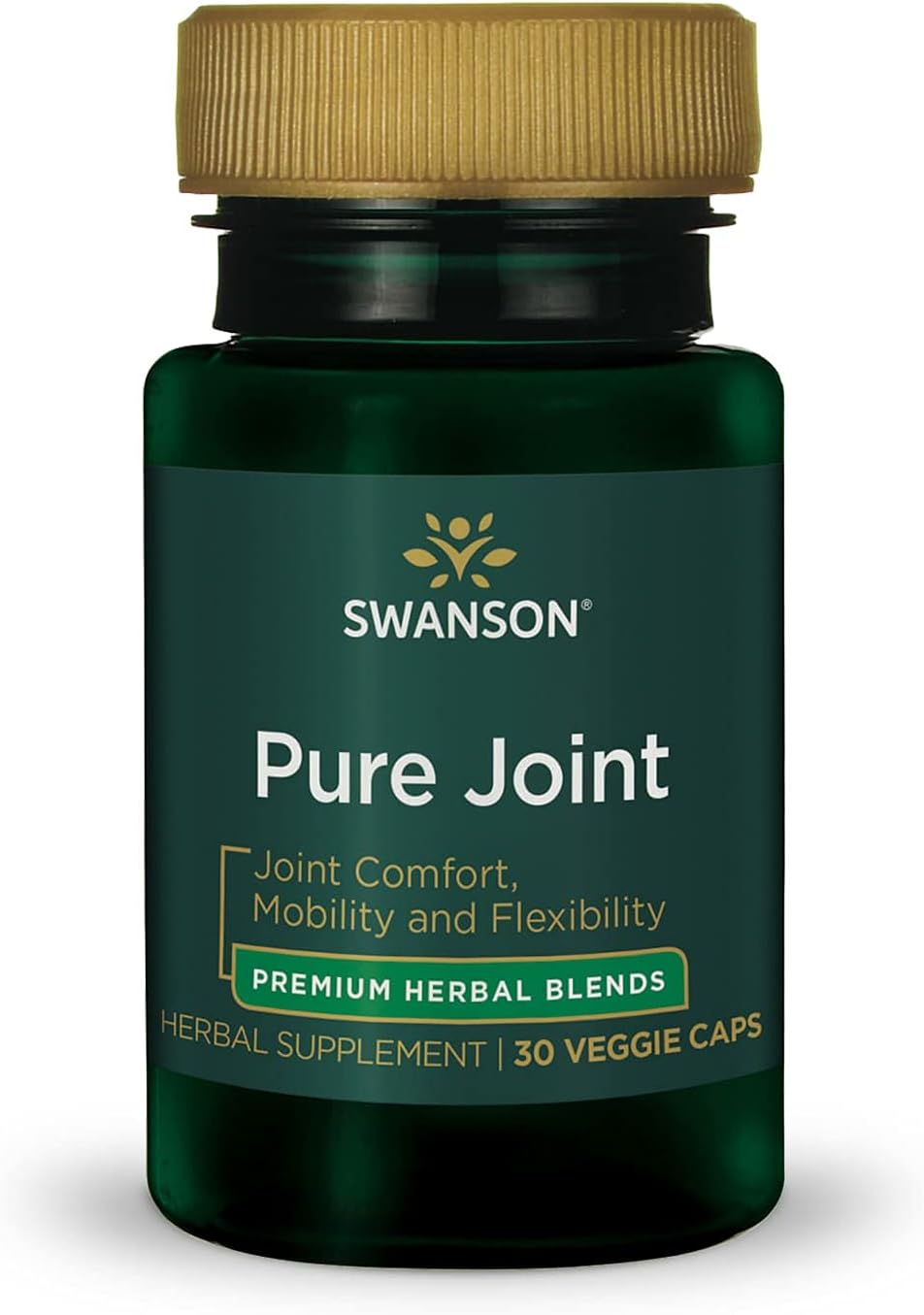 Swanson Pure Joint Health Mobility Flexibility Comfort Cartilage Connective Tissue Support Herbal Supplement 30 Veggie Capsules (Veg Caps) Vegan