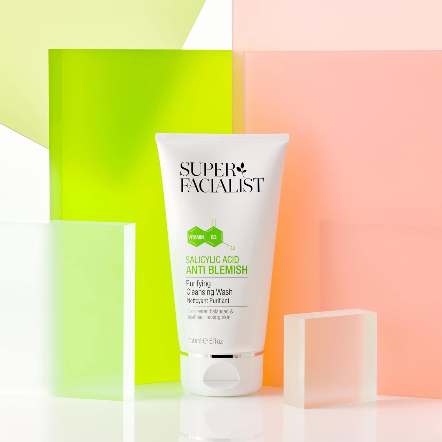Super Facialist Salicylic Acid Anti-Blemish Purifying Cleansing Wash, 150Ml And The Solution Salicylic Acid, Clear Skin Body Gel, 200Ml
