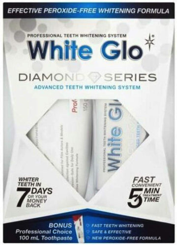 Teeth Whitening Systems White Glo White Glo Diamond Series Bleaching Set Gel & Paste 50Ml + 100Ml Australia