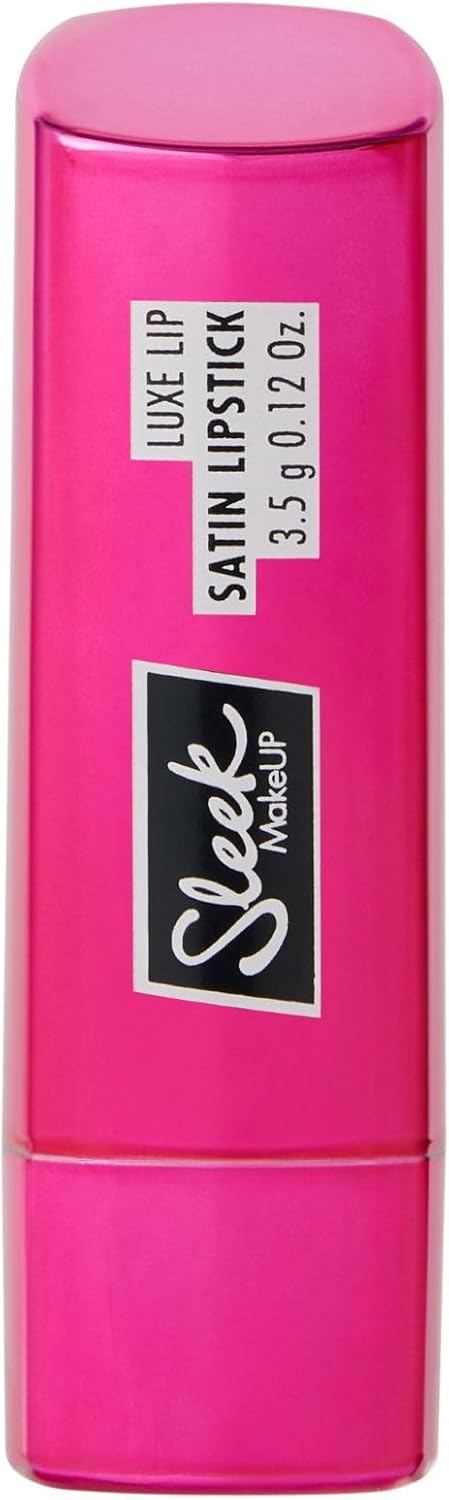 Sleek Makeup Luxe Lip Satin Lipstick, Highly Pigmented, Hydrating, Creamy Formula, 100% Vegan, Sunset (Peach Nude)