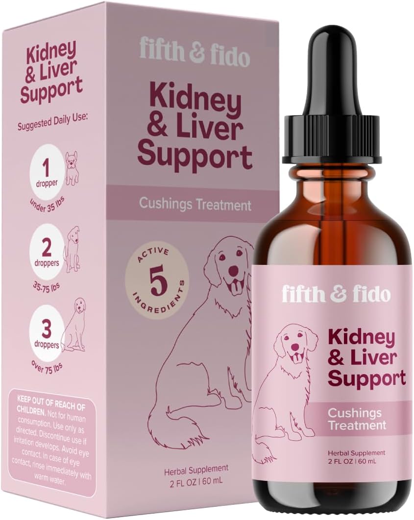 Kidney Support for Dogs - Kidney Support for Cats & Dogs - Vet Approved Dog Kidney Support - Kidney Detox Dog Liver Supplement - Adrenal Support for Dogs -Healthy Kidney Dog Food Additive