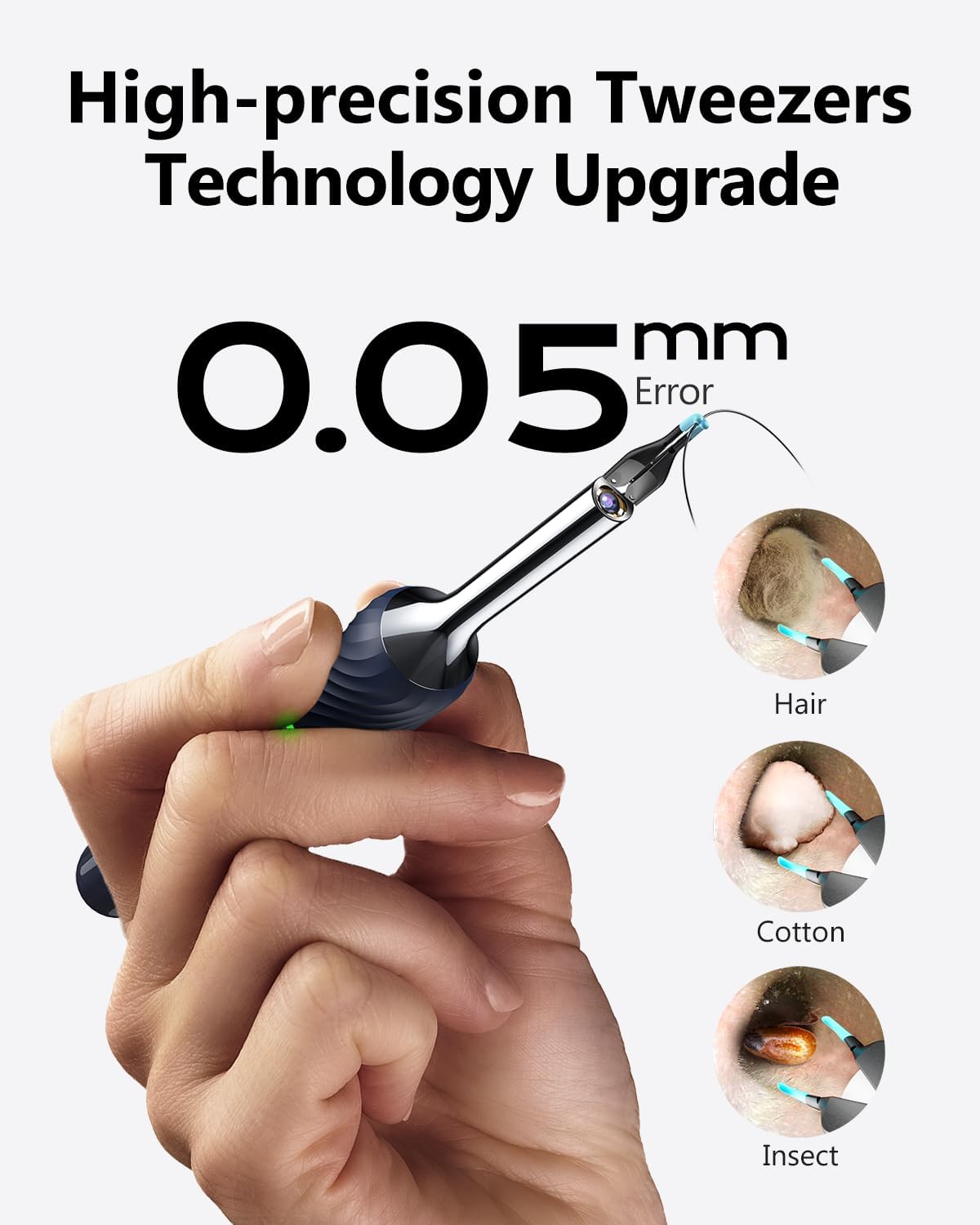 [Cutting-Edge] BEBIRD Note5 Ear Wax Removal Tool: Ear Cleaner with Camera 10 Megapixel Otoscope, Omni-Direction Tweezer, Real-Time Remote Video, Magnetic Cap, Multi Earwax Cleaning Replacement Tips