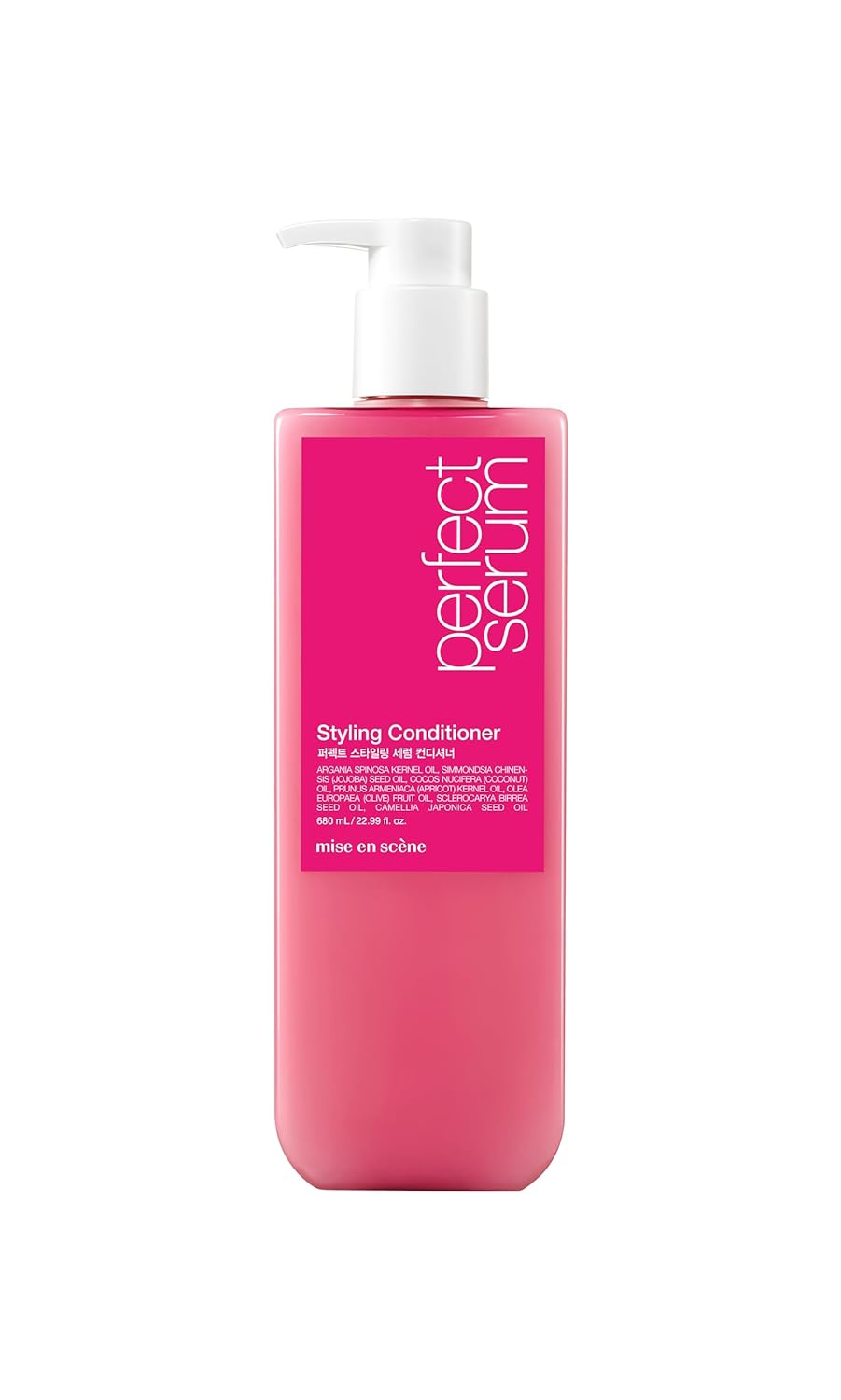 Mise En Scene Perfect 'Styling Serum Conditioner - Enriched With Argan Oil, Daily Nourishing Shampoo For Women, Styling Memory & Heat Protection, 22.99 Fl. Oz