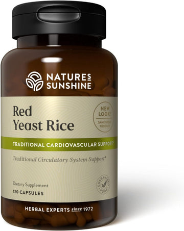 Nature'S Sunshine Red Yeast Rice, 120 Capsules, Kosher | Helps Support The Production Of Good Cholesterol In The Liver And Supports The Circulatory System