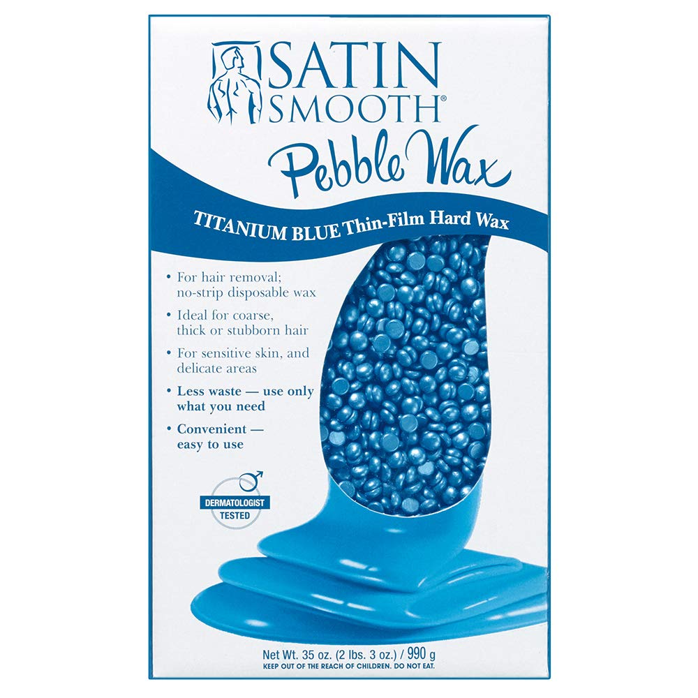 Satin Smooth Wild Cherry Pebble Wax | Hard Wax With Vitamin E | Great For All Skin Types And Delicate Areas, 35 Oz