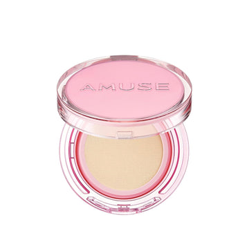Amuse Seoul Dew Power Vegan Cushion 02 Healthy | Beige | Dewy, Glow, Long-Lasting, Double Coverage, Clean Beauty, Lightweight, Natural Look, Foundation For Sensitive Skin, Hydrating Cushion